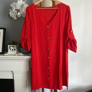 Red Baby Doll Dress